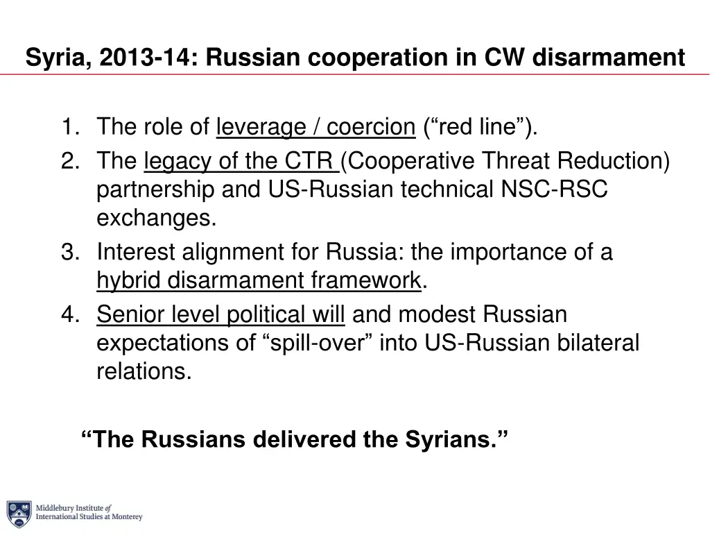 syria 2013 14 russian cooperation
