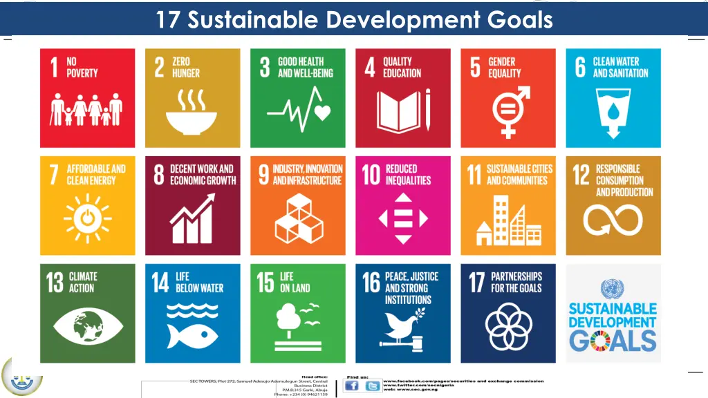 17 sustainable development goals