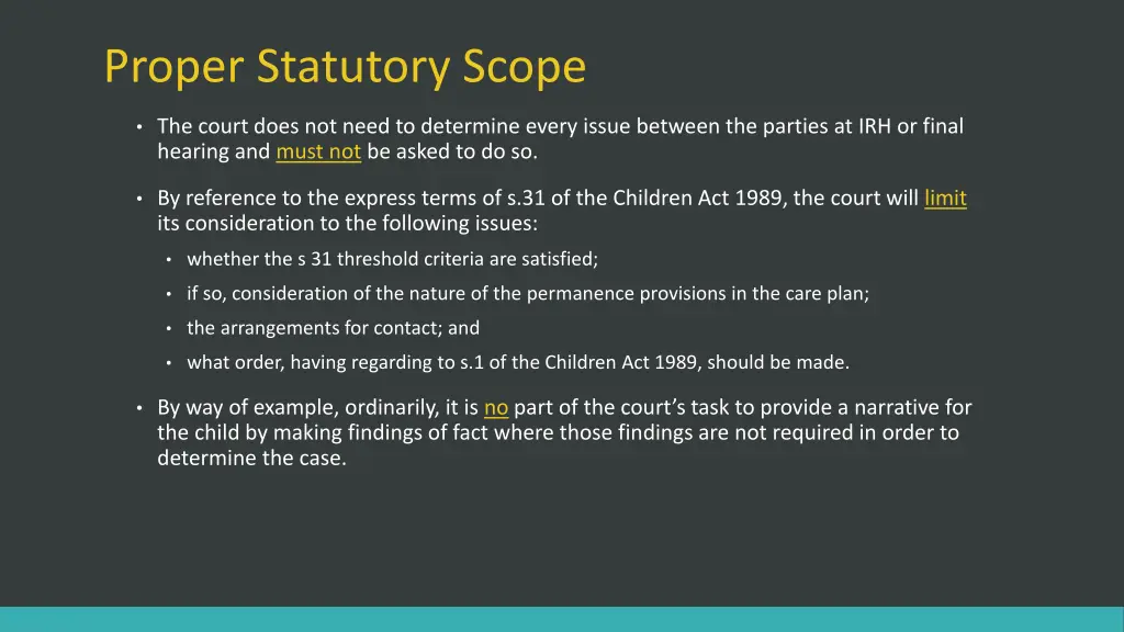 proper statutory scope