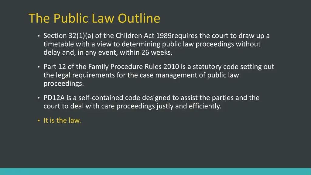 the public law outline