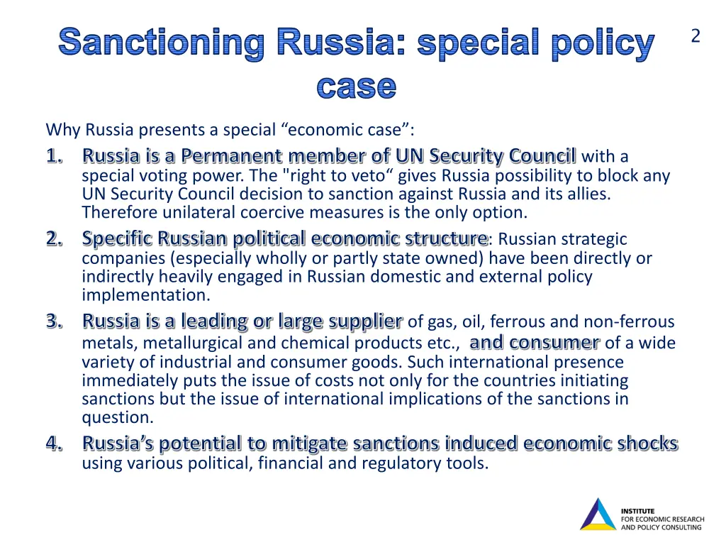 sanctioning russia special policy case