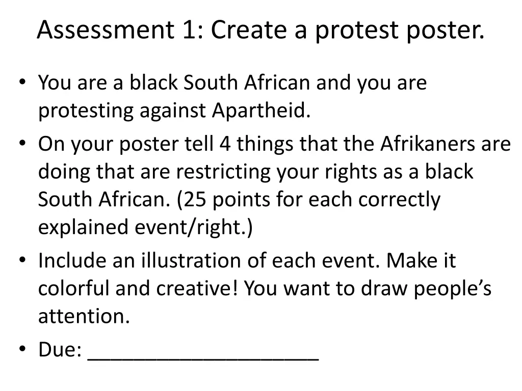 assessment 1 create a protest poster