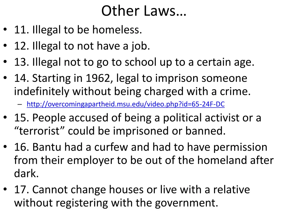 other laws