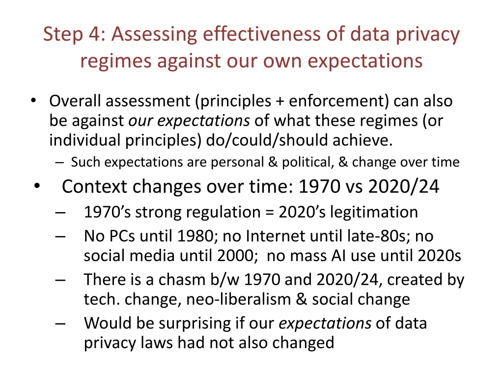 step 4 assessing effectiveness of data privacy