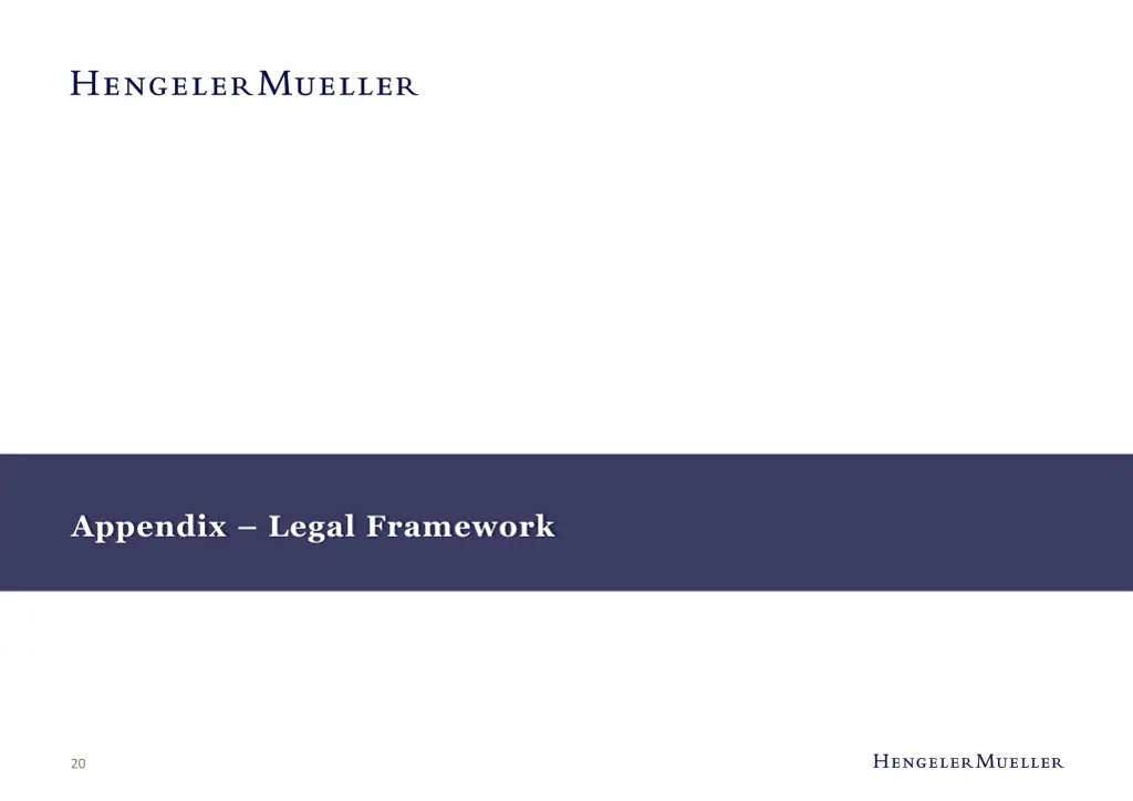 appendix legal framework