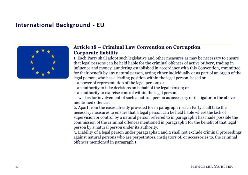 international background eu 8
