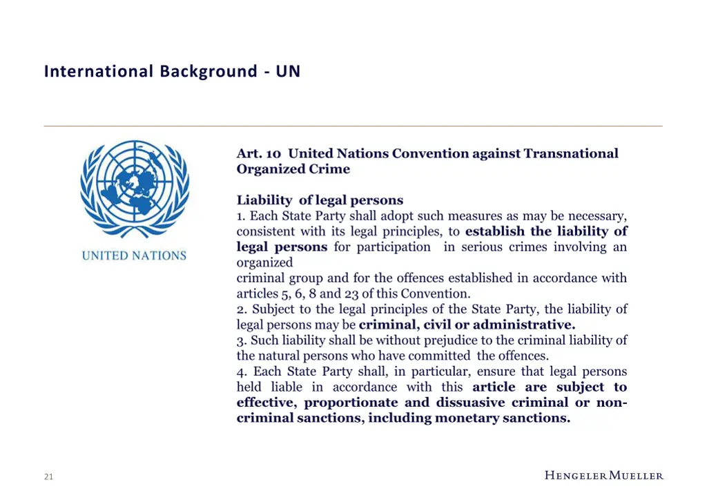 international background un