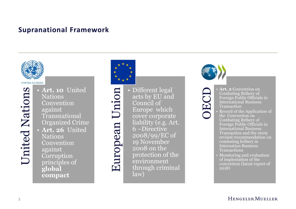supranational framework