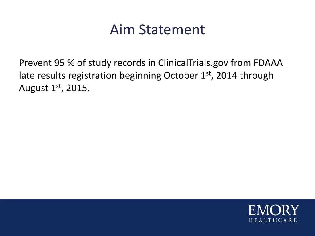 aim statement
