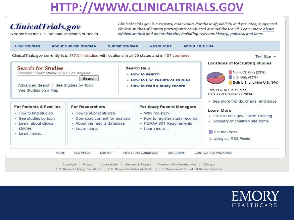 http www clinicaltrials gov