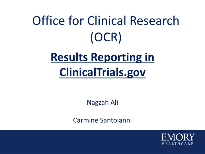 office for clinical research ocr