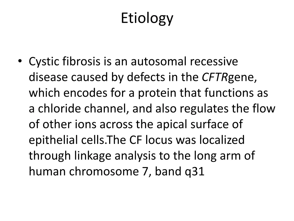 etiology