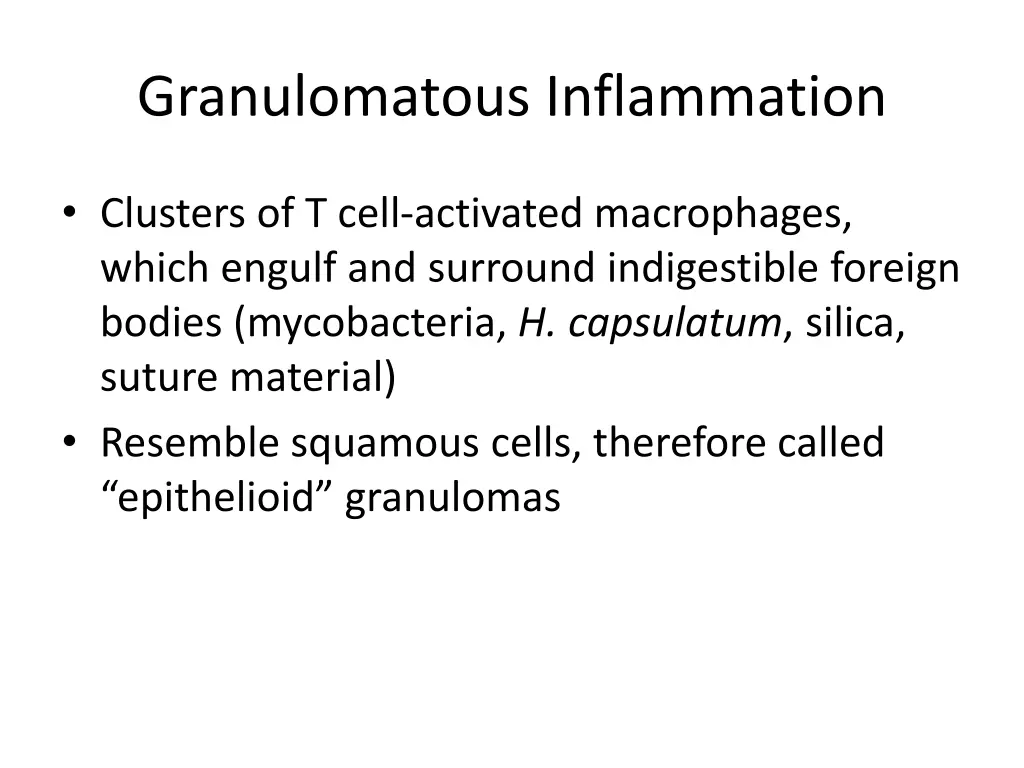 granulomatous inflammation