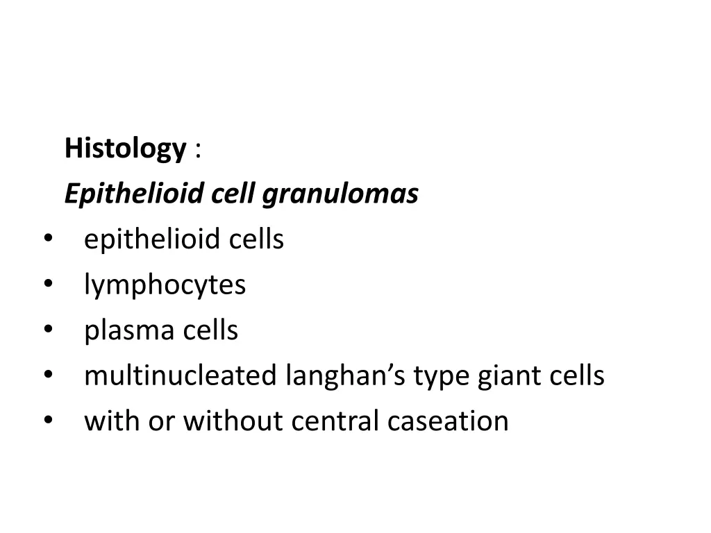 histology epithelioid cell granulomas epithelioid