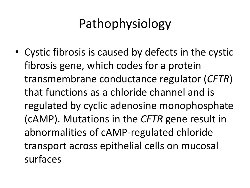 pathophysiology