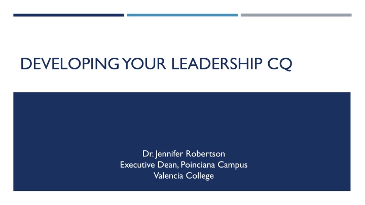 developing your leadership cq