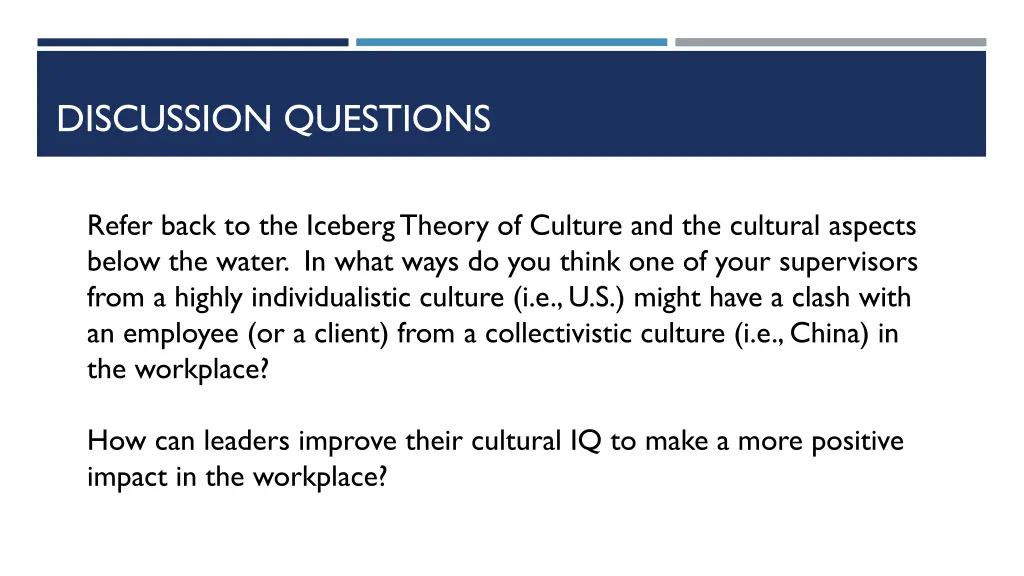 discussion questions
