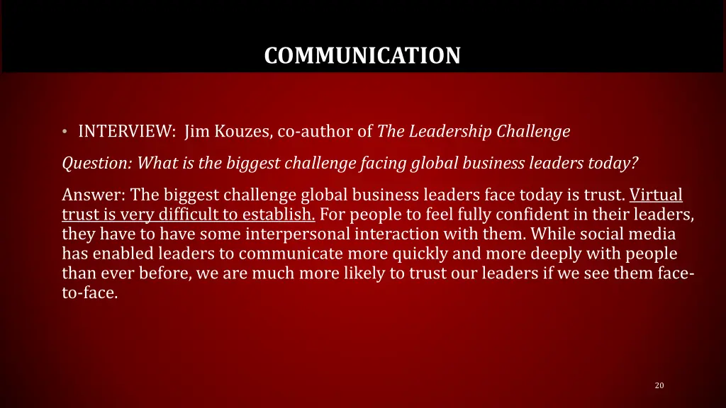 communication