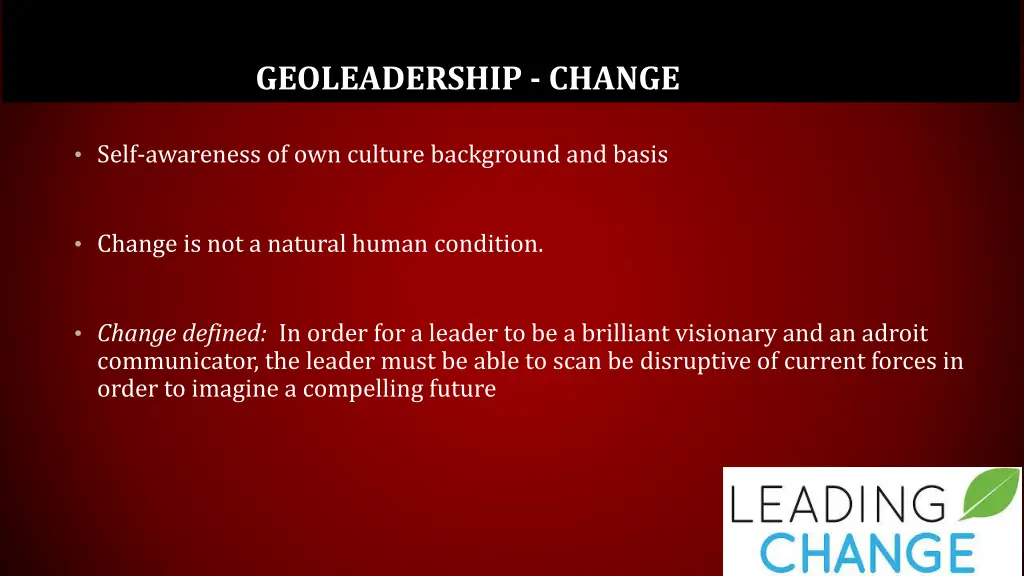 geoleadership change