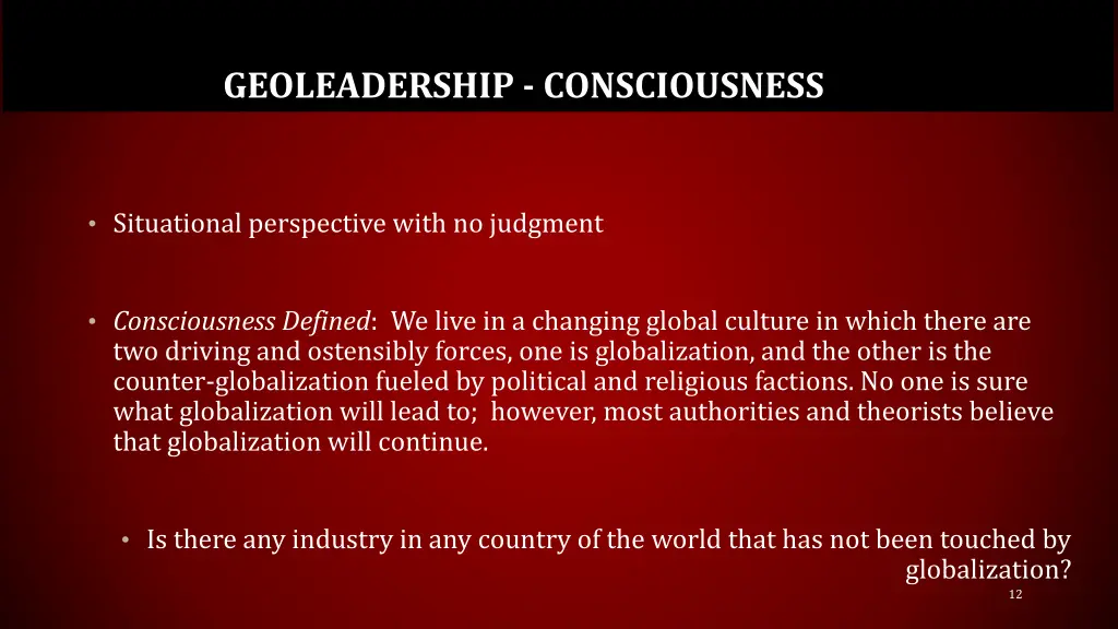 geoleadership consciousness