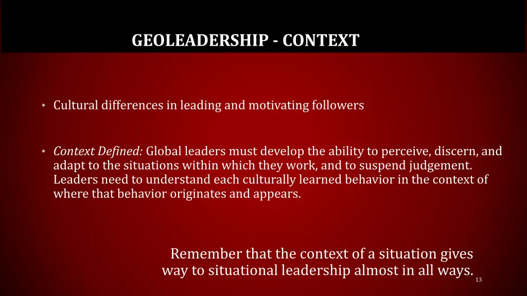 geoleadership context