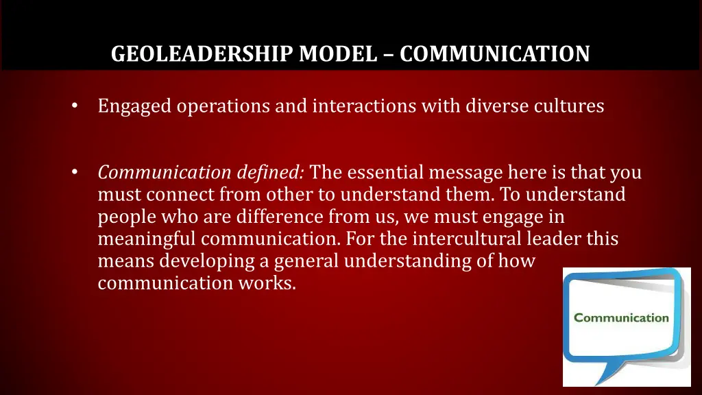 geoleadership model communication