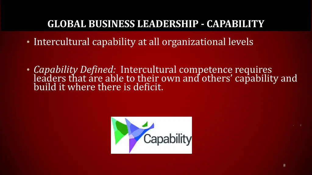 global business leadership capability