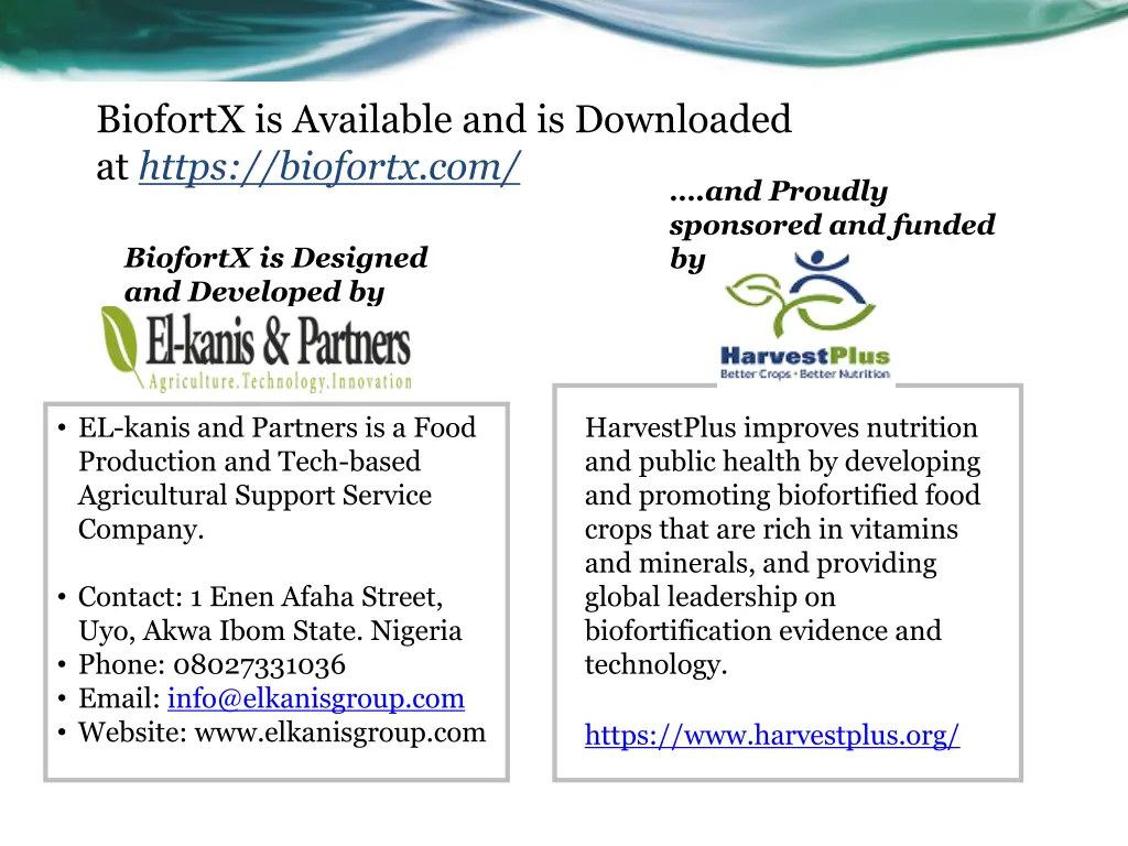 biofortx is available and is downloaded at https