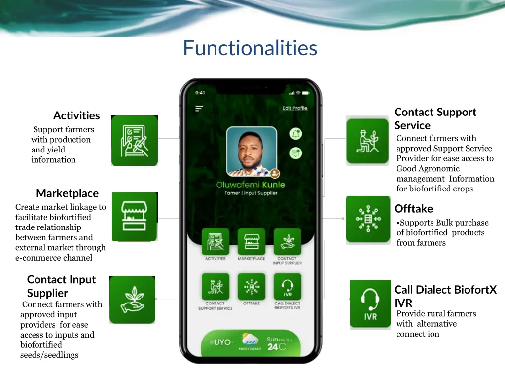 functionalities