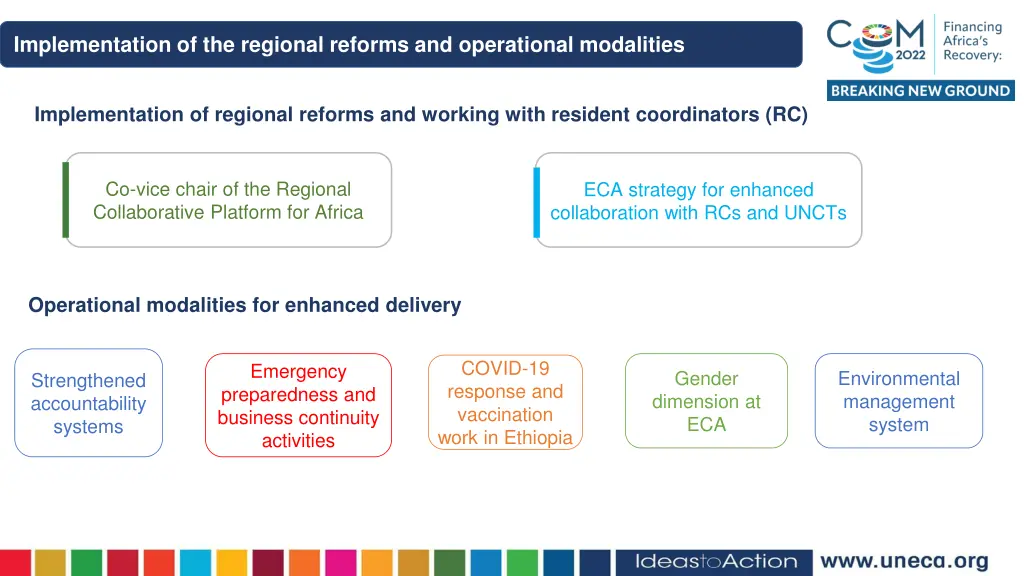 implementation of the regional reforms
