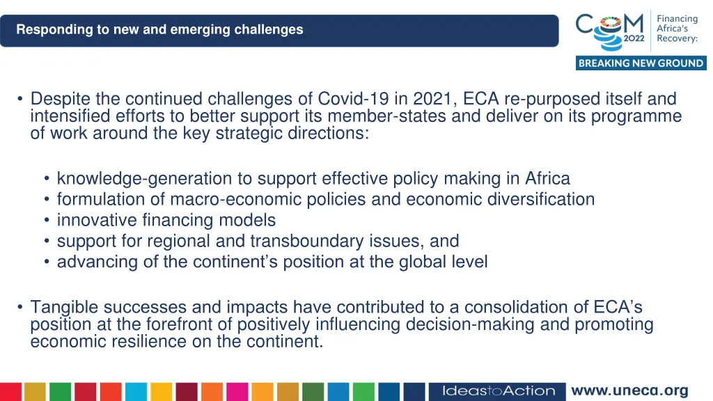 responding to new and emerging challenges