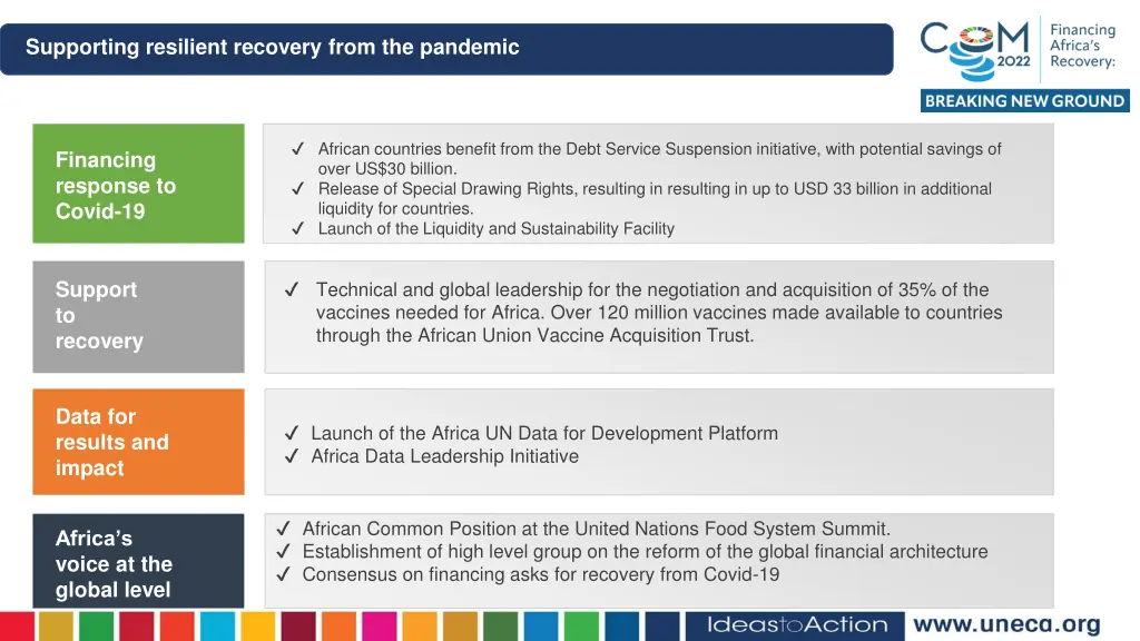 supporting resilient recovery from the pandemic