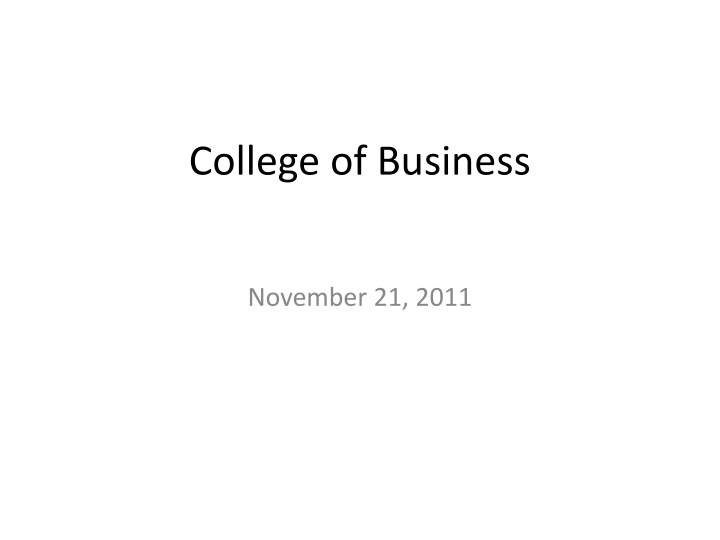 college of business