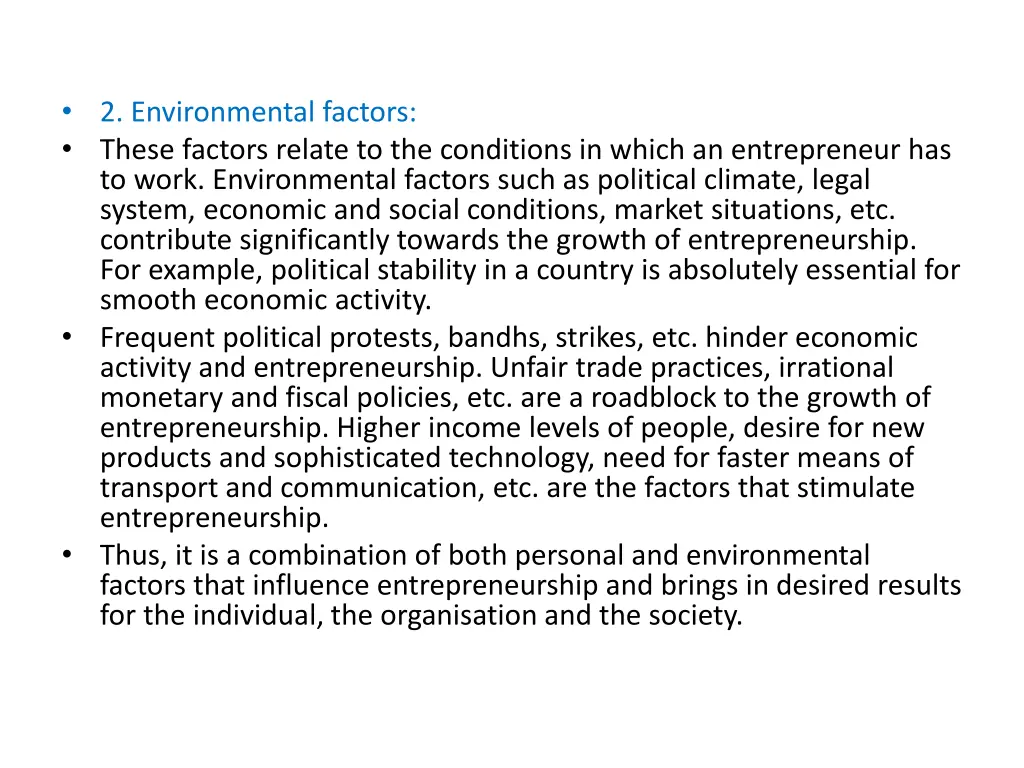 2 environmental factors these factors relate