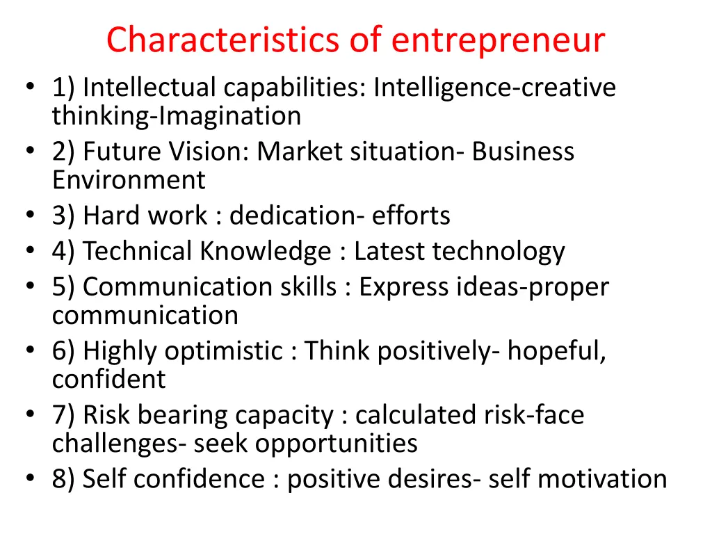 characteristics of entrepreneur 1 intellectual