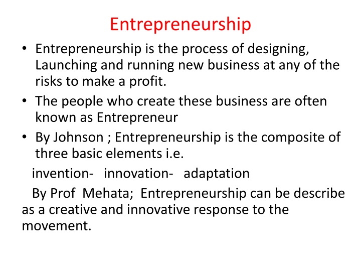entrepreneurship