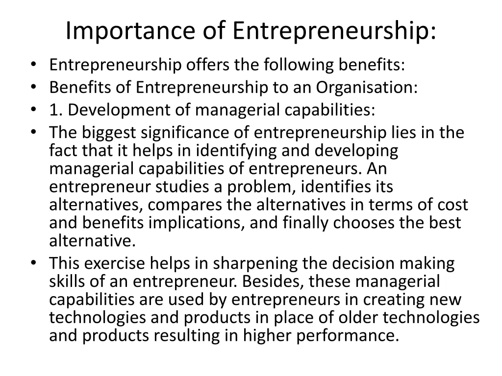 importance of entrepreneurship entrepreneurship