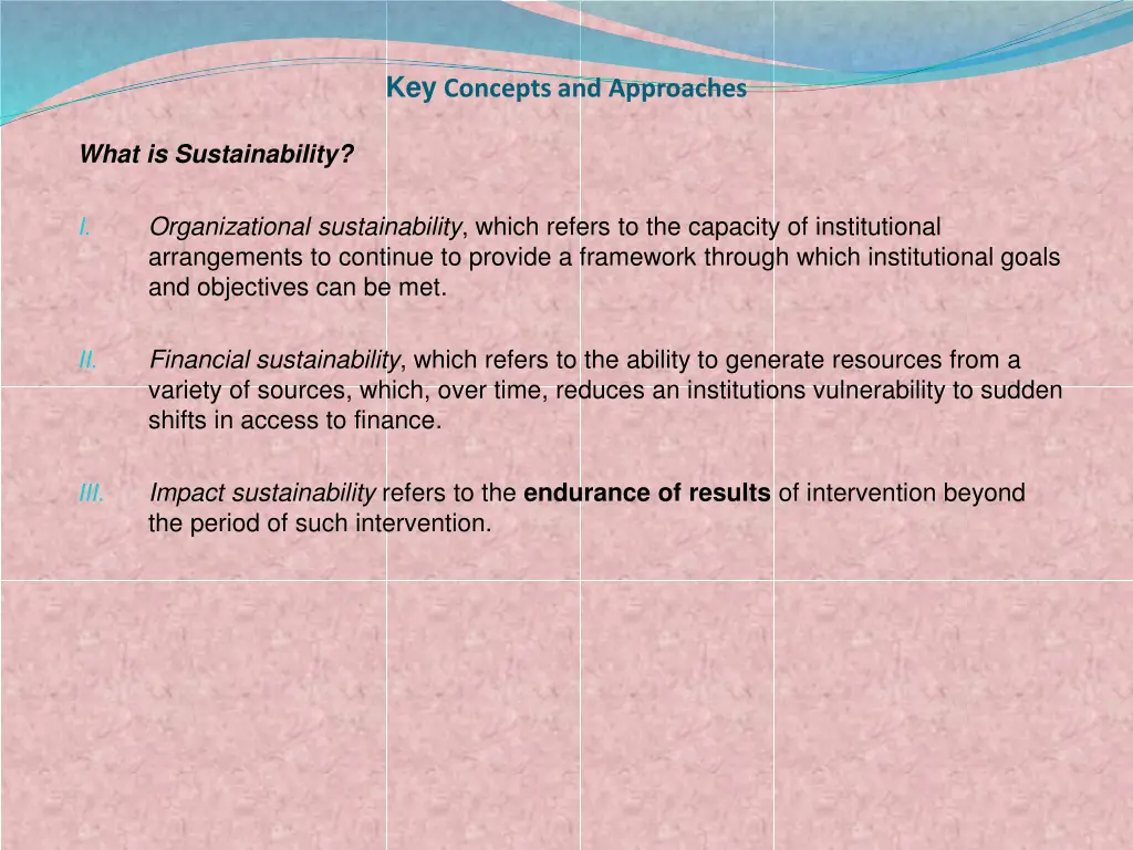 key concepts and approaches