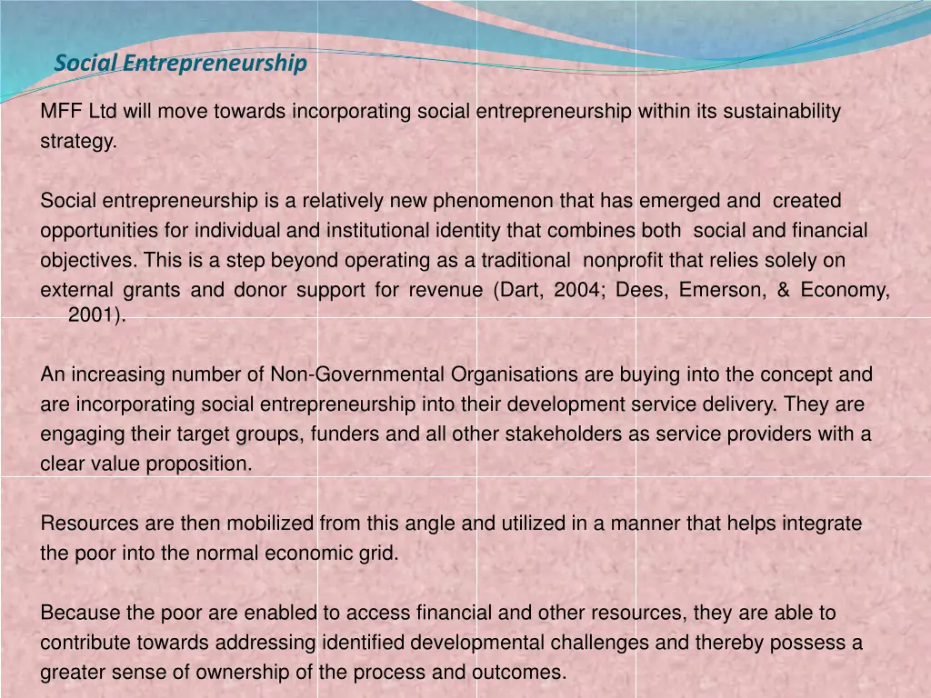 social entrepreneurship