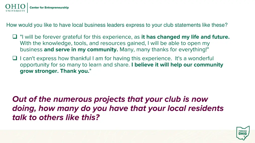 how would you like to have local business leaders 1