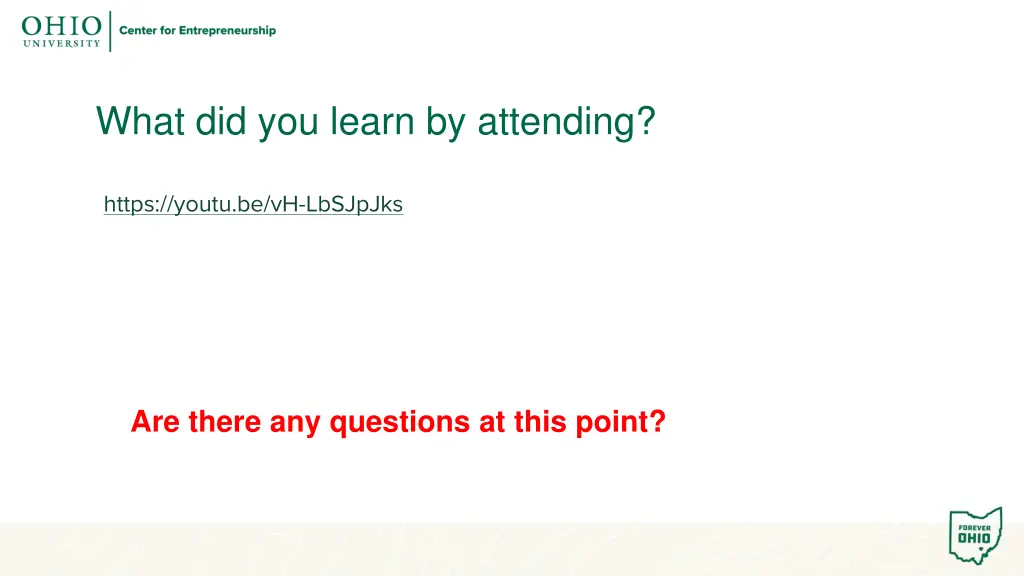 what did you learn by attending