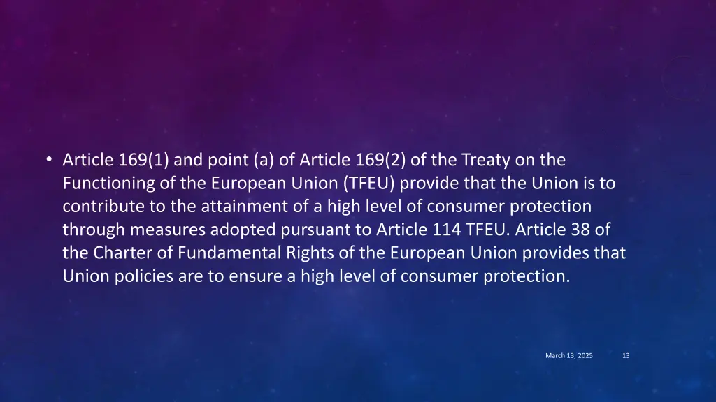 article 169 1 and point a of article