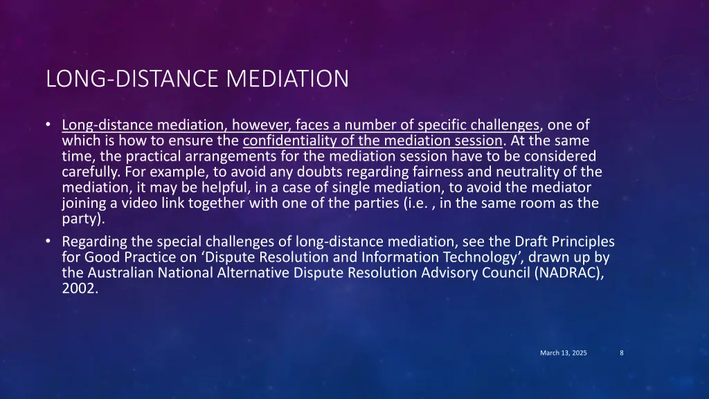 long distance mediation 1