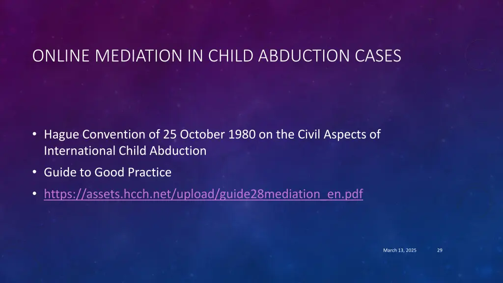 online mediation in child abduction cases