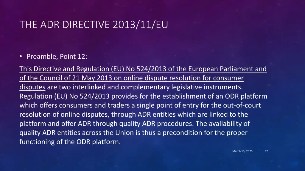 the adr directive 2013 11 eu 1
