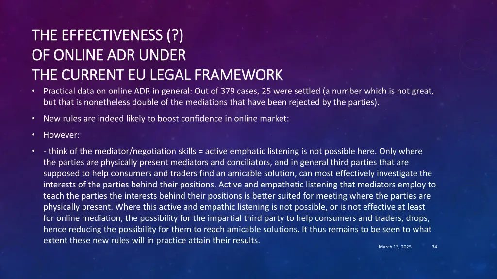 the effectiveness the effectiveness of online