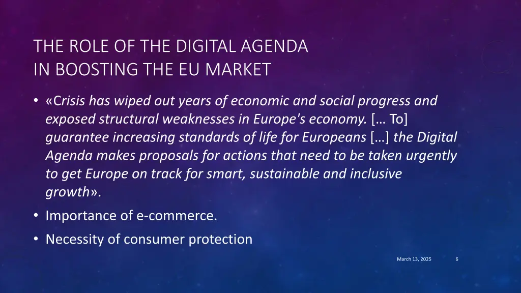 the role of the digital agenda in boosting