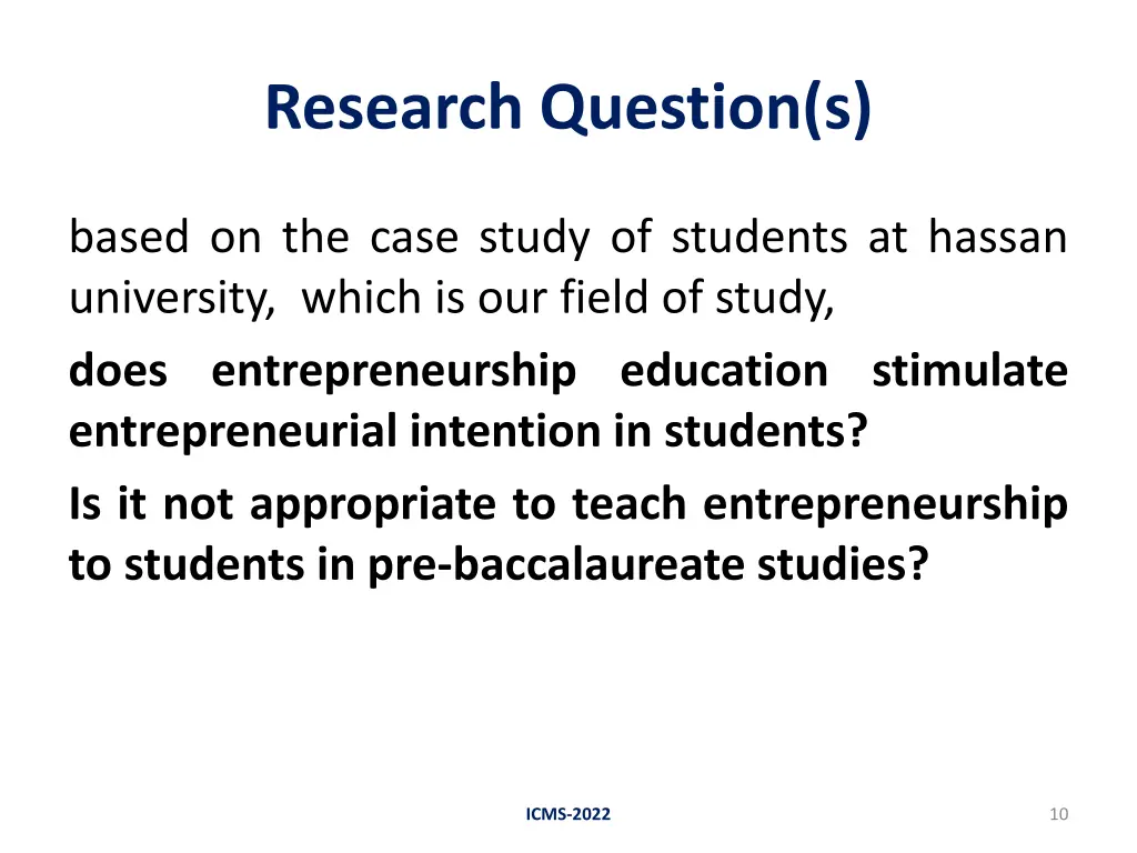 research question s