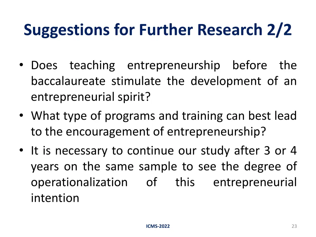 suggestions for further research 2 2