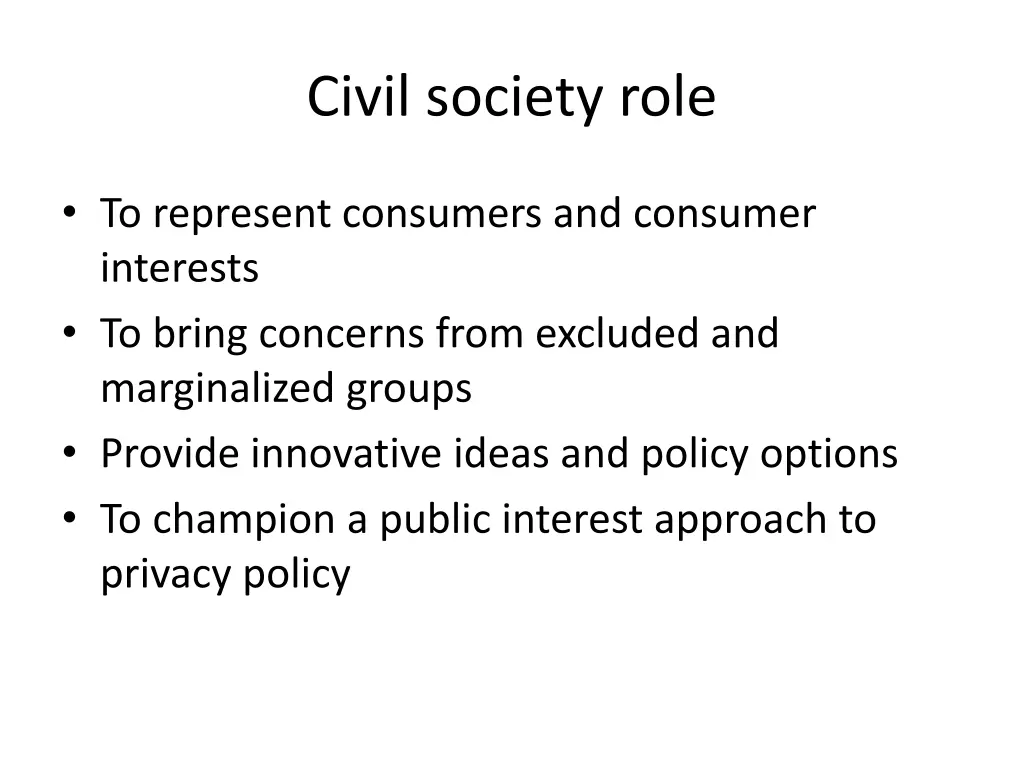 civil society role